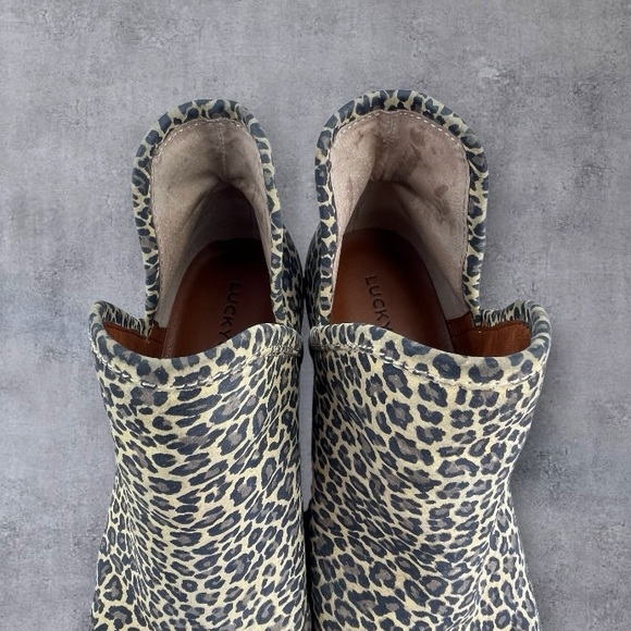 Lucky brand Women’s LK-Bashina 2 Sophia Leopard Animal Print Ankle Boots Sz 7.5M - Picture 7 of 10